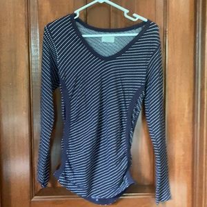 Athletes Plum and White Polka Dot Top